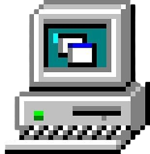 Pixelated computer icon